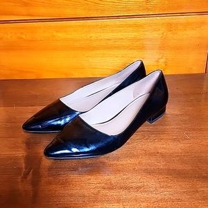 Franco Sarto L- Saletha black patent pointy toe dress shoes
